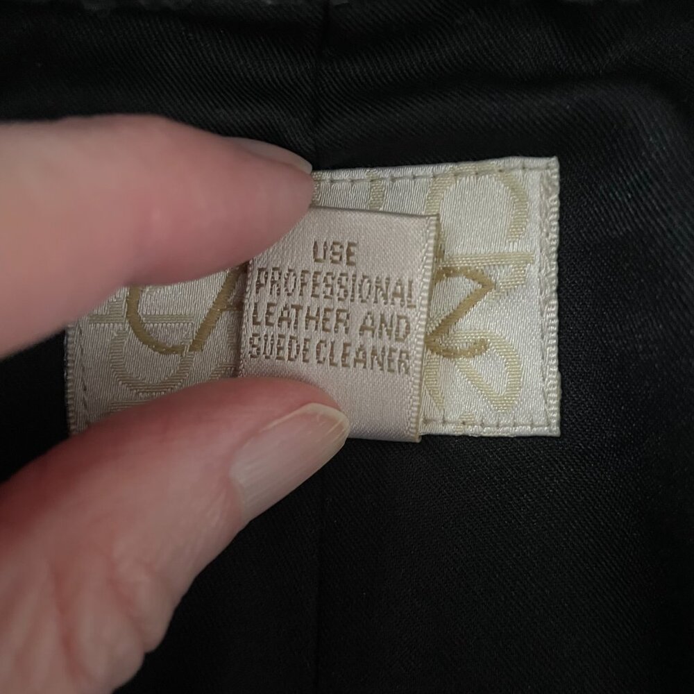 Cache black leather pants, size 2 - Picture 5 of 12